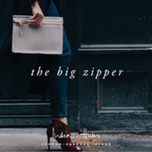 India Hicks ‘The Big Zipper’ Women's Envelope Clutch, Taupe